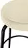 CLP Barhocker Kamari Samt Polstersitz Metallgestell, Creme (324864)