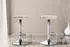 CLP Ponte Barhocker Drehbar, Rund & Gepolstert, Kunstleder, Creme, Chromgestell (322053)