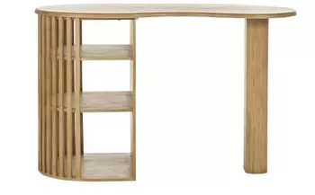 Miliboo LOBIO Bartisch mit Ablagefächern Massivem Mangoholz H90cm (55635)
