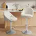 Vasagle Barhocker 2er-Set, Höhenverstellbar, 360° Drehbar, Stahl, Cremeweiß (LJB110W01)