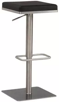 Wohnling Barhocker Kunstleder schwarz, drehbar, h&ouml;henverstellbar 53-82cm (WL6.982)