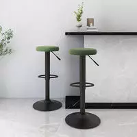 vidaXL Barhocker 2 Stk. Dunkelgr&uuml;n Samt