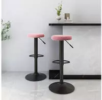 vidaXL Barhocker 2 Stk. Rosa Samt