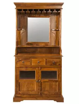 Massivmoebel24 Oxford Hausbar Akazie Massivholz 97x52x193cm (09-370-610-0035)