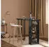 SoBuy Bartisch Schwarz, Holzwerkstoff/Metall, 120x105x50cm (FWT100-SCH)