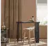 SoBuy Bartisch Schwarz, Holzwerkstoff/Metall, 120x105x50cm (FWT100-SCH)