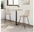 vidaXL Barhocker Rattan & Eisen, Natur, 2er-Set
