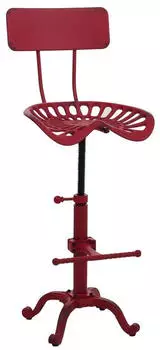 MCW Barhocker N26 h&ouml;henverstellbar drehbar, Metall, rot (MCW-N26)