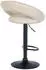 CLP Olinda Barhocker Stoff Creme/Schwarz (315798)