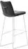 MCA Furniture Hampton Barhocker 2er Set Chenille Anthrazit, Edelstahl gebürstet (27163500-0)