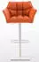 CLP Barhocker Damaso Kunstleder, drehbar & höhenverstellbar, orange/weiß, 2er-Set (Damaso)