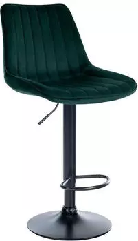 CLP Barhocker Toni Samt, h&ouml;henverstellbar, mit R&uuml;ckenlehne, Metallgestell, gr&uuml;n (325734)
