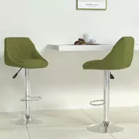 vidaXL Barhocker 2 Stk. Hellgr&uuml;n Samt