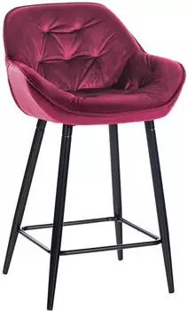 CLP Gibson Barhocker Samt, gepolstert, lila, 76cm Sitzh&ouml;he (322010)