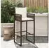 vidaXL Garten-Barhocker mit Kissen 2er-Set Poly Rattan Braun (368706)