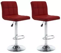 vidaXL Barhocker 2 Stk. Weinrot Kunstleder