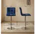CLP Barhocker Peru Samt, höhenverstellbar, drehbar, blau/chrom (323778)