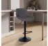 CLP Kasson Barhocker 2er-Set, Stoff, schwarz (327186)