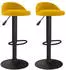 vidaXL Barhocker 2 Stk. Samt Gelb (333608)