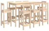9-tlg. Bar-set Massivholz Kiefer - Vidaxl