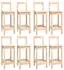 vidaXL Bar-Set 9-tlg. Massivholz Kiefer (3124722)