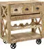 Stolkom Ferdi Bartisch Mango Massivholz, rollbar, 86x92,5x46cm (71457255-0)