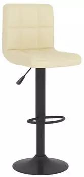 vidaXL Barhocker Stoff Creme h&ouml;henverstellbar 360&deg; drehbar mit Fu&szlig;st&uuml;tze
