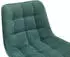 CLP Dartford Barhocker 2er-Set Stoff Grün (325334)