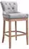 CLP Lakewood Barhocker Stoff gepolstert, Hellgrau (101205455)