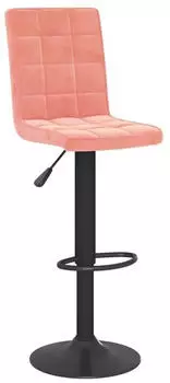 vidaXL Barhocker Samt Rosa, h&ouml;henverstellbar, drehbar (335757)