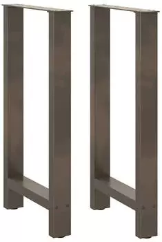 vidaXL Bartischbeine Naturstahl 50x(90-91)cm, 2 Stk. (4013331)