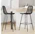 vidaXL Barhocker 2er-Set Rattan und Eisen Schwarz 44,5x53x111cm (42011549)