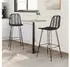 vidaXL Barhocker 2er-Set Rattan und Eisen Schwarz 44,5x53x111cm (42011549)