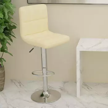 vidaXL K&uuml;chenhocker Stoff Creme
