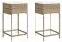 vidaXL Garten-Barhocker mit Kissen 2er-Set Poly Rattan Beige (368321)