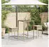 vidaXL Garten-Barhocker mit Kissen 2er-Set Poly Rattan Beige (368321)