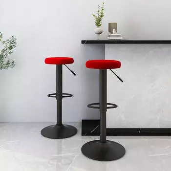vidaXL Barhocker 2 Stk. Samt Weinrot (333149)