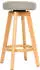 Mendler Barhocker Navan, Barstuhl Tresenhocker, Holz Kunstleder drehbar taupe, helle Beine