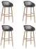 vidaXL Barhocker 4er-Set Grau (248166)
