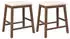 vidaXL Barhocker mit Kissen 2er-Set, Braun, Massivholz Gummibaum (4102576)