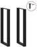 vidaXL Tischbeine U-Form 2 Stk. Stahl Schwarz 50x110-111cm (4013244)