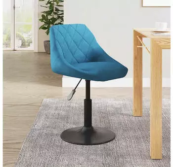 vidaXL Barhocker Samt Blau, h&ouml;henverstellbar, drehbar (335320)