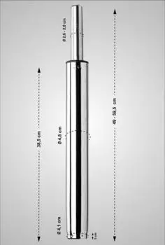 CLP Gaslift Gasdruckfeder f&uuml;r Barhocker, Chrom (317895)