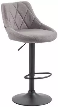 CLP Lazio Barhocker Stoff, h&ouml;henverstellbar, 360&deg; drehbar, grau/schwarz (321776)