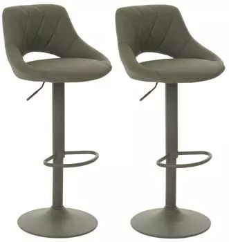 MCW Barhocker N64 2er-Set drehbar, Kunstleder, gr&uuml;n (MCW-N64)