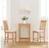 vidaXL Barhocker mit Kissen 2er-Set Natur Massivholz Gummibaum (4102570)