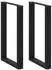 vidaXL Bartischbeine U-Form 2 Stk. Stahl schwarz 60x(90-91)cm (4013224)