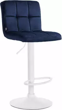 CLP Barhocker Peru Samt, h&ouml;henverstellbar, drehbar, mit R&uuml;ckenlehne, blau (323780)