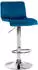 CLP Hover Barhocker Samtbezug höhenverstellbar drehbar, Blau (327036)