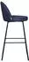 ML-Design Barhocker mit Rückenlehne, Stoffbezug, dunkelblau, 75cm, 4er-Set (490018552)